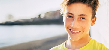 Smiling teenage boy